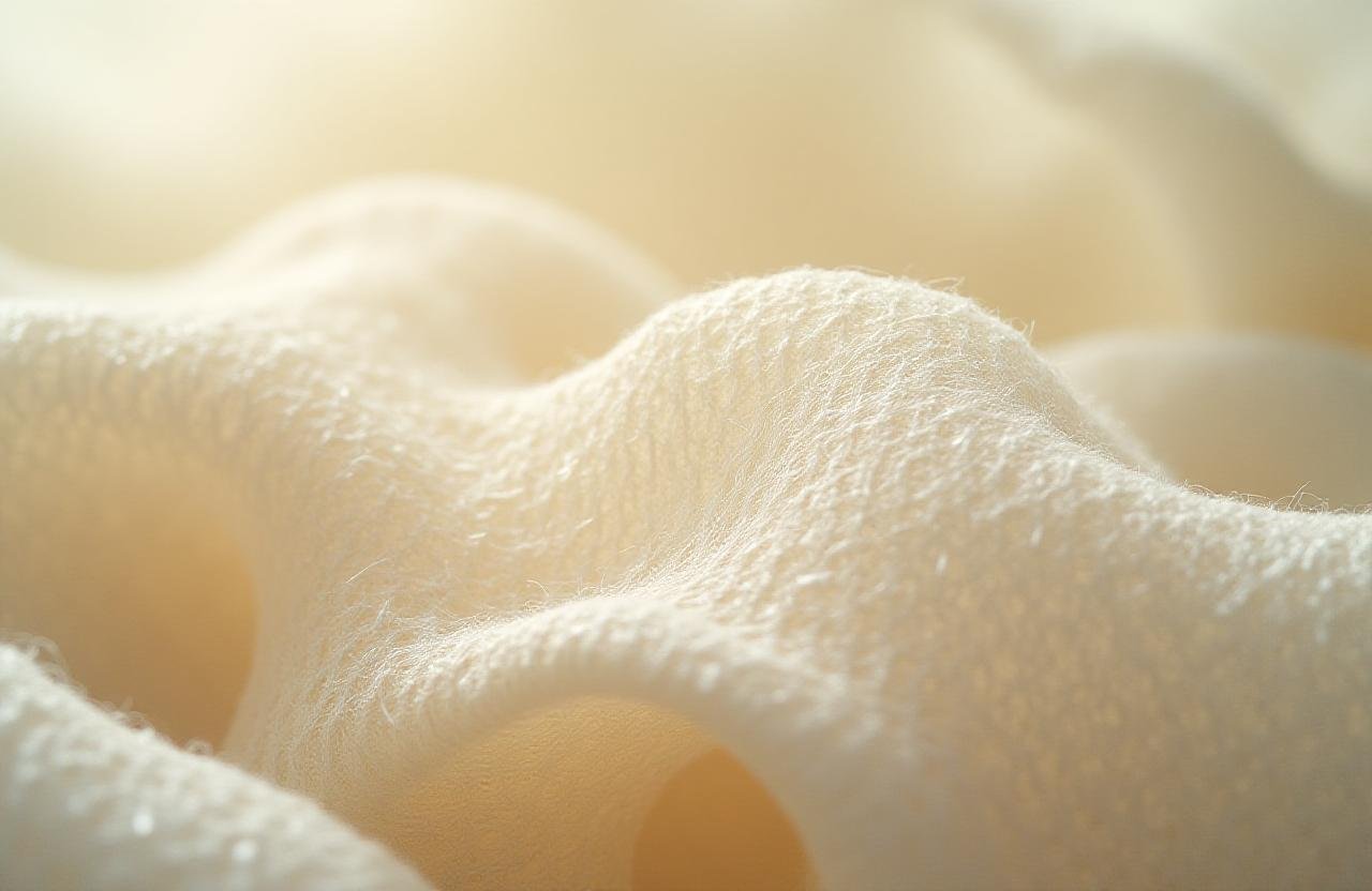 Macro photography of organic linen fibers